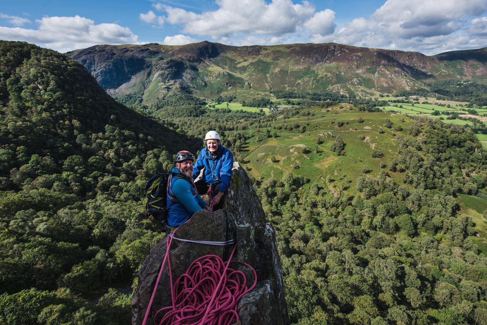 Blue sky climbing